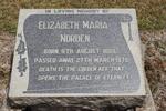 NORDEN Elizabeth Maria 1888-1978