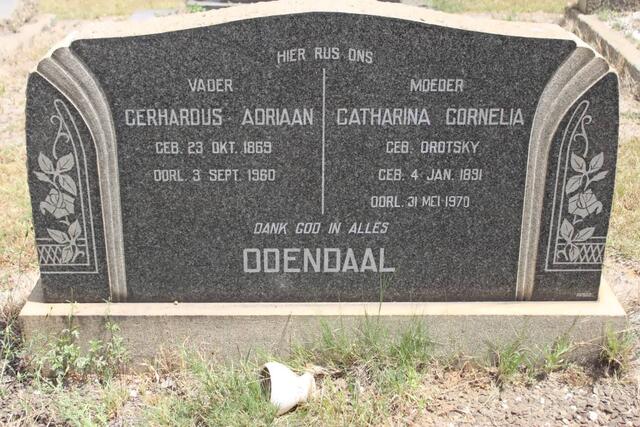ODENDAAL Gerhardus Adriaan 1869-1960 & Catharina Cornelia  DROTSKY 1891-1970