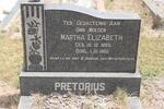 PRETORIUS Martha Elizabeth 1893-1960