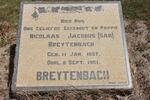 BREYTENBACH Nicolaas Jacobus 1897-1961