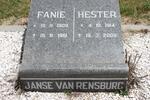 RENSBURG Fanie, Janse van 1909-1961 & Hester 1914-2002