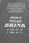 BRINK Heila Nylde 1924-2010