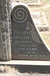 FOURIE Johanna Christina geb SCHEEPERS 1886-1969