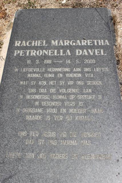 DAVEL Rachel Margaretha Petronella 1918-2000