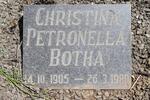 BOTHA Christina Petronella 1905-1980