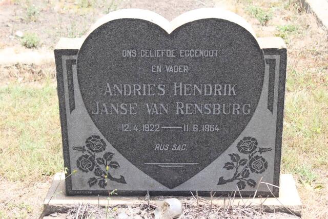 RENSBURG Andries Hendrik, Janse van 1922-1964