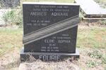 FOURIE Andries Adriaan 1888-1965 & Elsie Sophia ELS 1898-1981