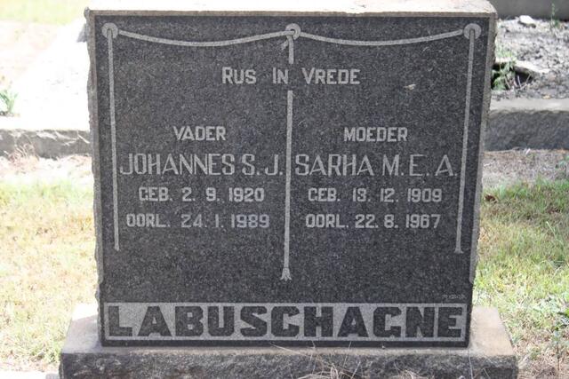 LABUSCHAGNE Johannes S.J. 1920-1989 & Sarha M.E.A. 1909-1967