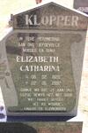 KLOPPER Elizabeth Catharina  1920-2002