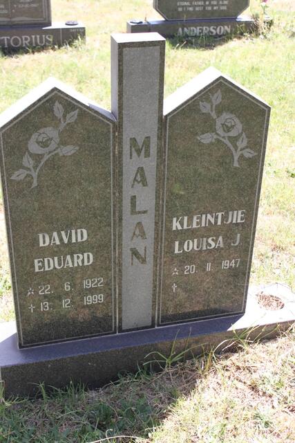 MALAN David Eduard 1922-1999 & Louisa J. 1947-