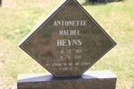 HEYNS Antonette Rachel 1913-1999