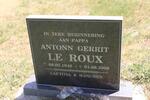 ROUX Antonn Gerrit, le 1948-2000