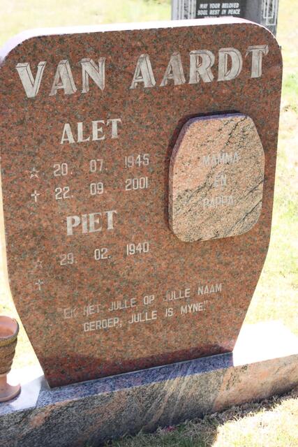 AARDT Piet, van 1940- & Alet 1945-2001