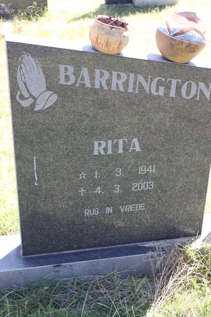 BARRINGTON Rita 1941-2003