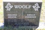 WOOLF Ronald Frederick 1940- & Johanna Helena 1936-2005