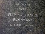 SWART Petrus Johannes Badenhorst 1888-1977