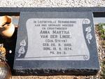 LINDE Anna Martha, van der nee STEYN 1888-1974