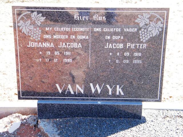WYK Jacob Pieter, van 1910-1995 & Johanna Jacoba 1911-1990