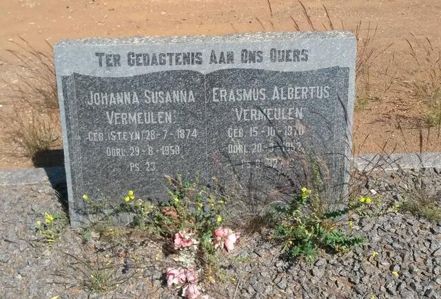 VERMEULEN Erasmus Albertus 1870-1952 & Johanna Susanna STEYN 1874-1950