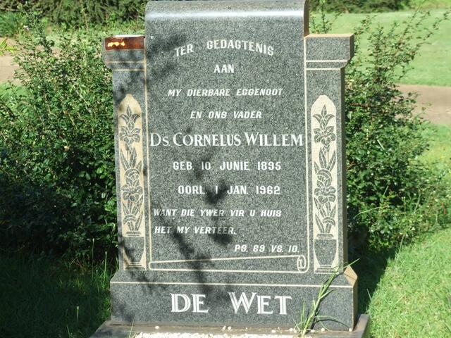 WET Cornelus Willem, de 1895-1962