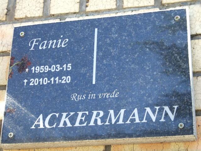 ACKERMANN Fanie 1959-2010