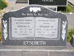 ETSEBETH Adriaan A. 1904-1972 & Johanna M. COETZEE 1902-1994