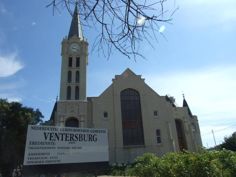1.  GPS : S28 05.055 E27 08.196 - NG Kerk Ventersburg