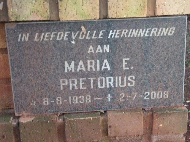 PRETORIUS Maria E. 1938-2008