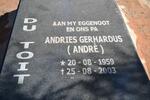 TOIT Andries Gerhardus, du 1959-2003
