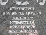 JANSEN David Johannes 1884-1950