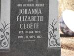 CLOETE Johanna Elizabeth 1873-1957