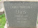 UYS Louisa Dorothea nee DE LANGE 1904-1957