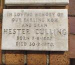 CULLING Hester 1885-1970