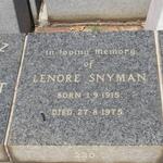 SNYMAN Lenore 1915-1975