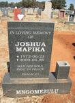 MNGOMEZULU Joshua Mafika 1972-2009