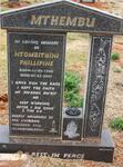 MTHEMBU Ntombithini Phillipine 1948-2007