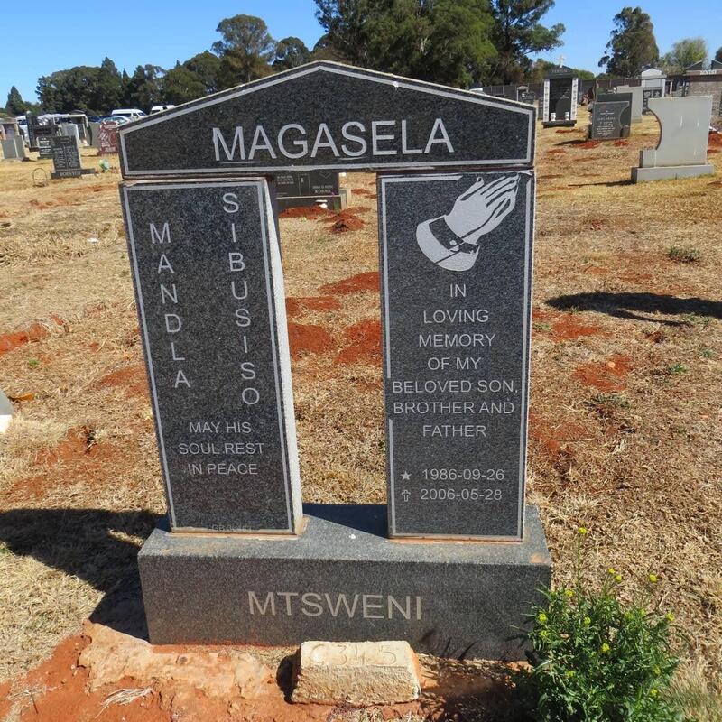 MAGASELA Mandla Sibusiso 1986-2006