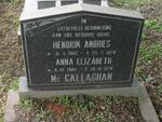McCALLAGHAN Hendrik Andries 1902-1970 & Anna Elizabeth 1905-1974