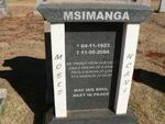 MSIMANGA Moses Ncani 1923-2004