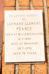 PEARCE Leonard Clement 1899-1970