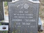 MERWE Johanna Susanna, V.D. 1931-1978