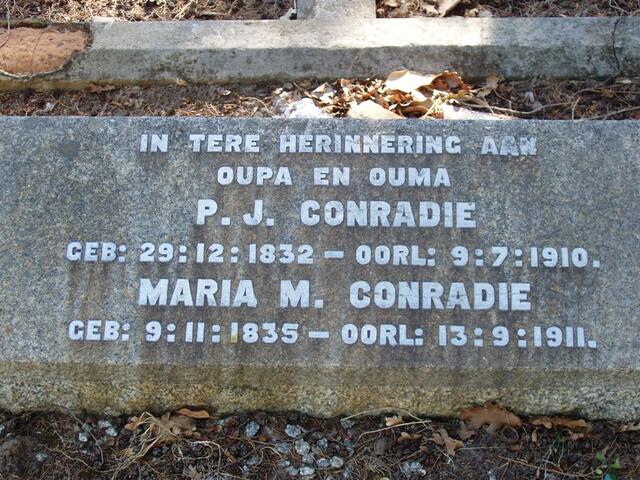 CONRADIE P.J. 1832-1910 & Maria M. 1835-1911