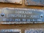 JONES Lorraine, Longfield 1921-1992