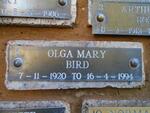 BIRD Olga Mary 1920-1994