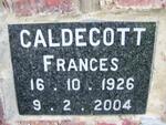 CALDECOTT Frances 1926-2004