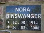 BINSWANGER Nora 1914-2006