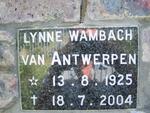 ANTWERPEN Lynne Wambach, van 1925-2004
