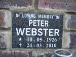 WEBSTER Peter 1926-2010