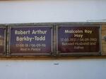 BARKBY-TODD Robert Arthur 1918-1996 :: HAY Malcolm Roy 1931-1983