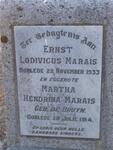 MARAIS Ernst Lodivicus -1933 & Martha Hendrina DE BRUYN -1914